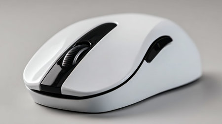 A sleek, contemporary mouse featuring a contoured shape for comfortable handling and a precision...