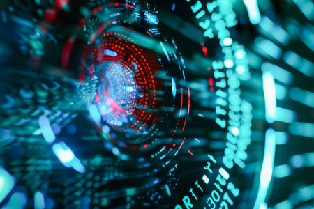 Biometric security ai iris fingerprint scanner cyber digital password encryption safety protection