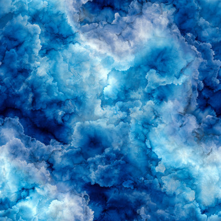 A flowing design of luminous blue and white wisps intertwined, evoking a surreal, celestial atmosphere ideal for captivating backgrounds and artistic concepts.の写真素材