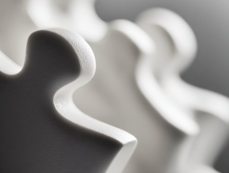 Delicate white fragments aligned seamlessly, illuminated with gentle light that highlights their silky textures, set against a softly blurred backdrop for a dreamy eの写真素材