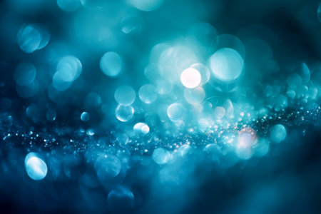 Gentle blue glow with twinkling points evokes a surreal, enchanting ambiance, perfect for adding a touch of wonder and elegance to design projects.の写真素材