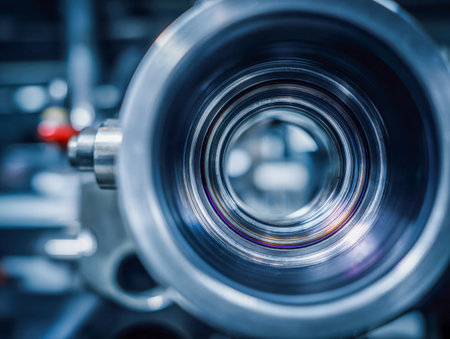 A detailed view of sleek metallic conduits and expertly crafted engineering parts, emphasizing precision design and the seamless integration of advanced manufacturinの写真素材