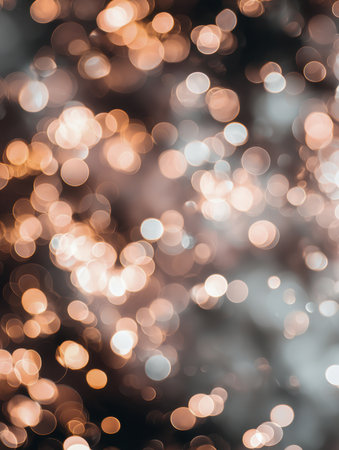 A mesmerizing display of luminous circles blending soft amber and icy blue hues, evoking a magical, dreamlike mood perfect for festive or celebratory designs.の写真素材