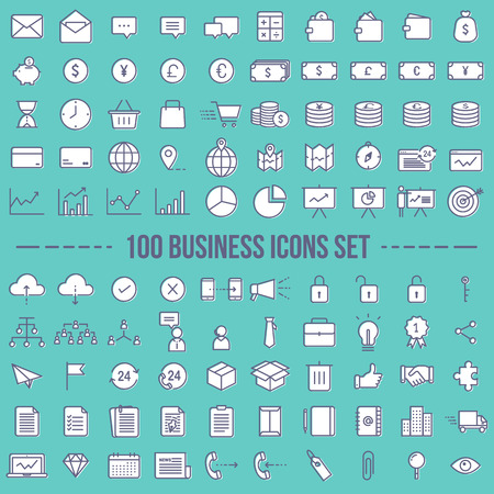 set of web icons for business and finance vectorのイラスト素材