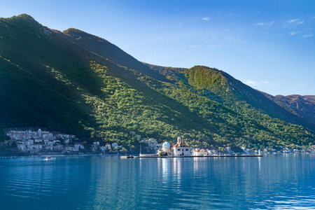 Ostrvo Gospa od Skrpjela, Our Lady of the Rocks island at the bay of Kotor, Montenegro