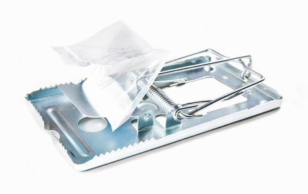 Addiction concept image of risks - mouse trapの写真素材