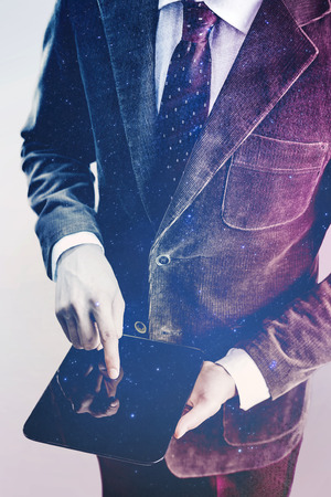 Business man using mobile device conceptの写真素材