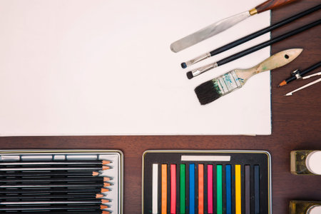 Painting mockup empty canvas