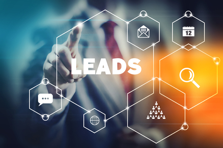 Mordern marketing concept and tools for important lead generation in digital networks.の写真素材