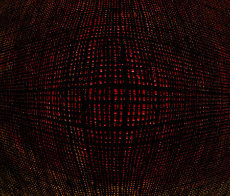 Bulging black canvas, fiery background.の写真素材
