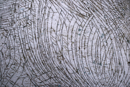 Unreal nature made cracks tears in plastic の写真素材