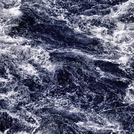 Stormy sea, dramatic waves and seething
