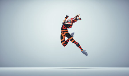 Man dancing and posing on white background. This is a 3d render illustration