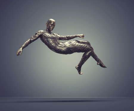 Man dancing and posing. This is a 3d render illustrationの写真素材