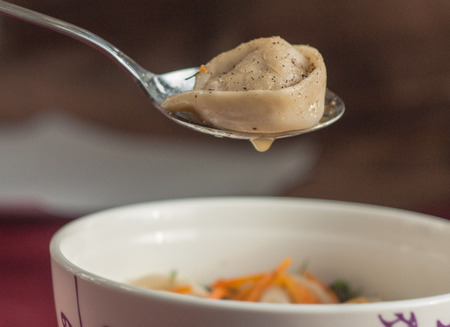 meat dumplingsの写真素材