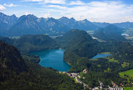 View on Bavarian Alpes (Germany) in the summerの写真素材