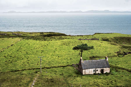 Scotland - view from Kalnakill at Rona island across the waterの写真素材