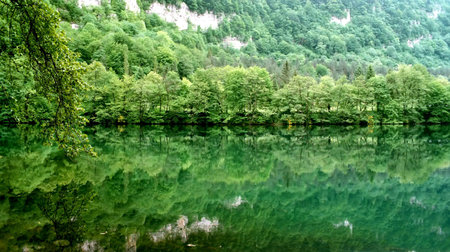 Blue lake in Balkaria.Caucasus.Russia.