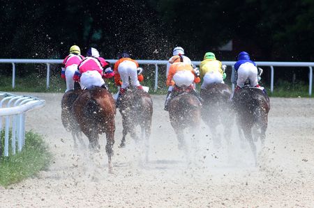 PYATIGORSK, RUSSIA - MAY 30: The race for the prize of the haras "Woshod", May 30, 2010 in Pyatigorsk, Caucasus, Russia. のeditorial素材