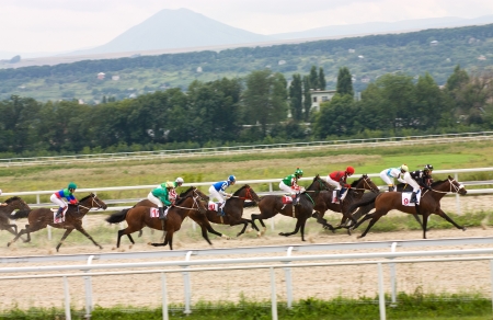 Race for the prize of the "Salamova" in Pyatigorsk,Northern Caucasus, Russia.のeditorial素材