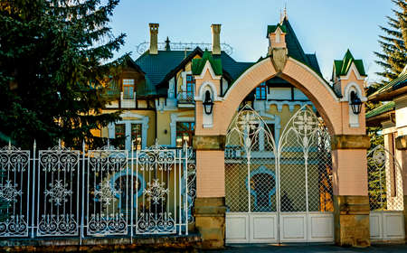 KISLOVODSK, RUSSIA - FEBRUAR 8,2013: A very old house in resort Kislovodsk, Northern Caucasus, Russia.のeditorial素材