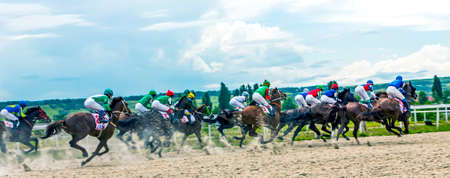 PYATIGORSK,RUSSIA - JULY 6,2014:The race for the prize of the Big Summer,Northern Caucasus.のeditorial素材