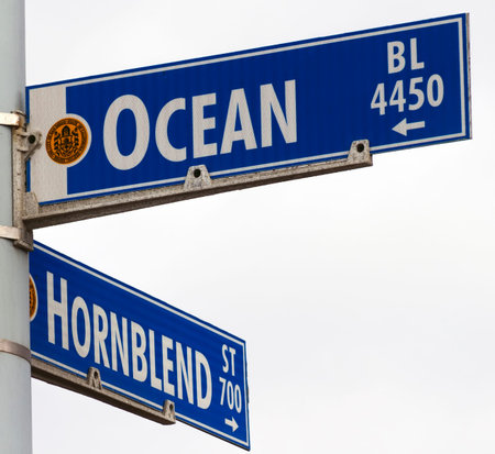 SAN DIEGO,CA - NOVEMBER 16,2016:Street sign in San Diego,California.