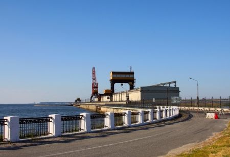hydro electric plant on the Volga Riverの写真素材