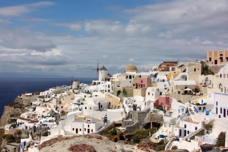 the island of Santoriniの写真素材