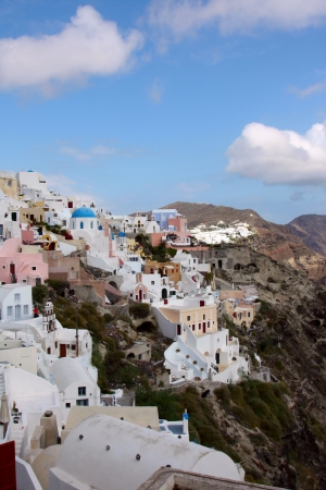 the island of Santoriniの写真素材