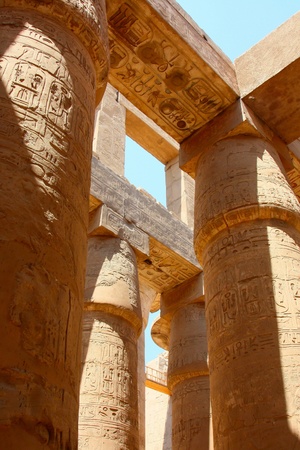 columns of the Temple of Karnakの写真素材