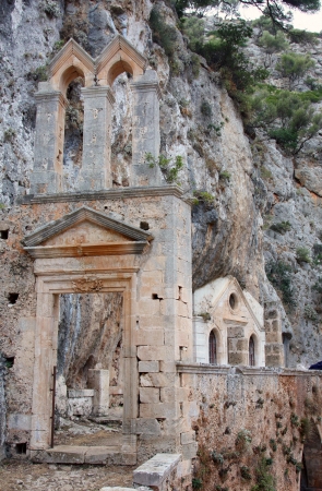Gouverneto Monastery on the island of Creteの写真素材