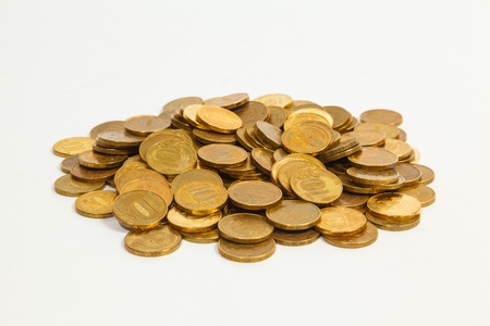 a lot of golden coinsの写真素材