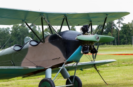 biplane Polikarpov Po-2 on ground, the aircraft  WW2の写真素材