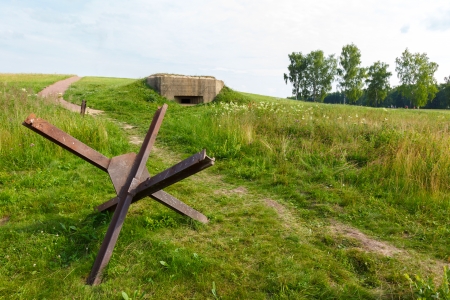 old pillbox since the Second World war at the turn of the defense of Moscow, Mozhaysk district, Russiaの写真素材