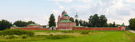 view of Savior-Borodino Convent and Church of St. John the Baptist in summer weather. 2013 Russia