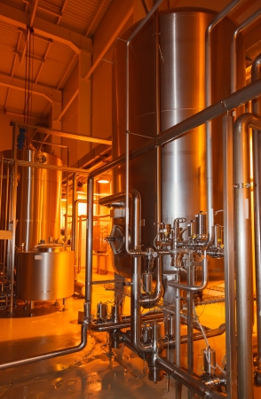 pipes, tanks for the food industryの写真素材