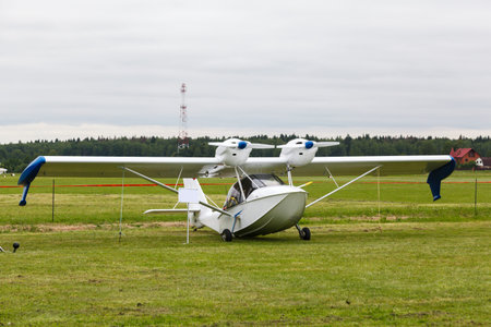 small wite airplane on the ground