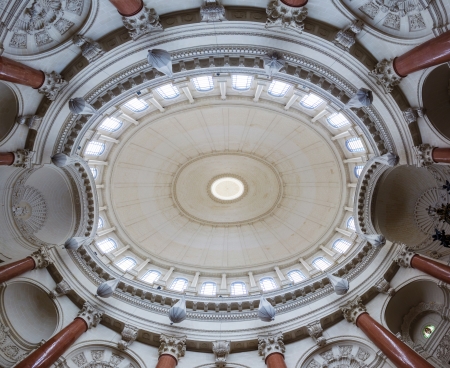 dome in Carmelite Church and St. Paul's Anglican Cathredal, Vallettaのeditorial素材