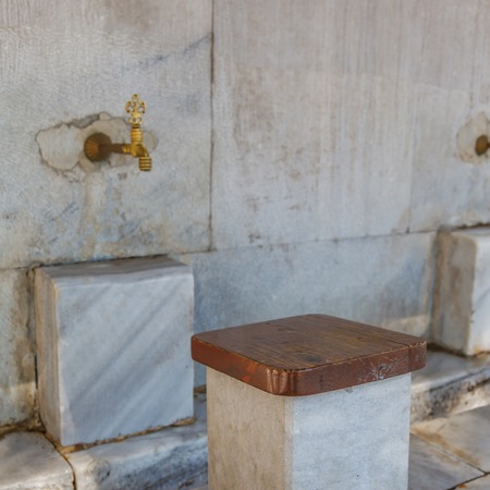 old faucet in marble in the mosque. Istanbul Turkeyの写真素材