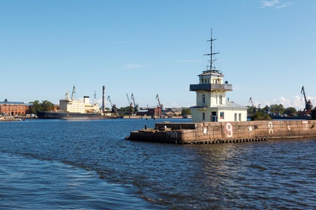 Kronstadt port and damage to coastal structures, Russiaの写真素材