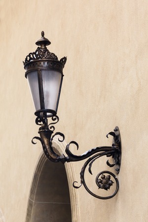 antique street lamps at summer day. Florence, Italyの写真素材