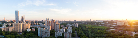 aerial view of the city Moscowの写真素材