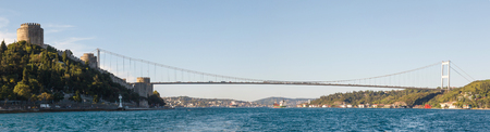 the bridge on Bosphorus panoramaの写真素材