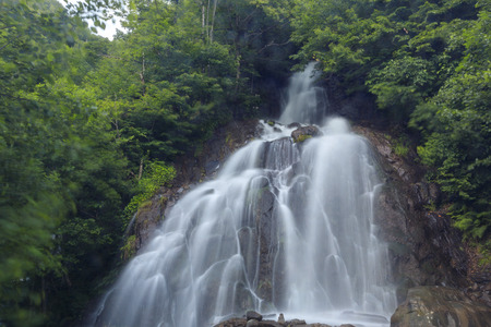 Beautiful natural canyon and amazing waterfallの写真素材