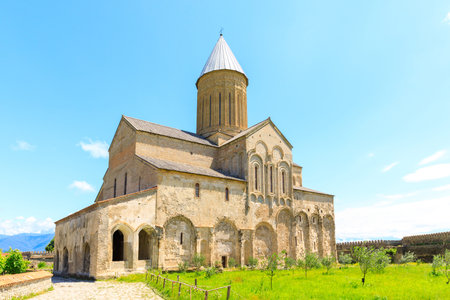 Ancient orthodox Monastery complex of Alaverdi. Orthodox monastery in Kakhetia in Eastern Georgia