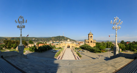 Holy Trinity Cathedral of Tbilisi commonly known as Sameba, the biggest cathedral of Georgian...