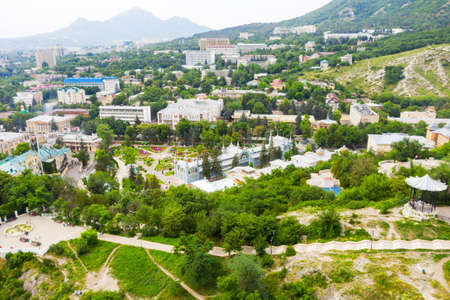 Panoramic view of Pyatigorsk on a summer day, resort town in Stavropol region, Russiaの写真素材