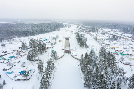 Toporninsky Canal as part of the North Dvina Canal which runs along the ancient trade drag route, known since the 10th centuryの写真素材