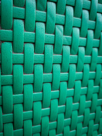 Abstract background textured building wall with green plaid shaded